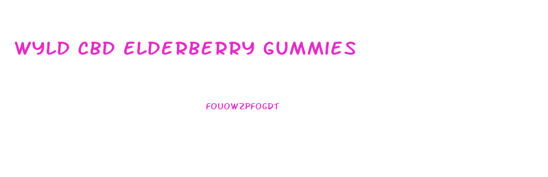 Wyld Cbd Elderberry Gummies