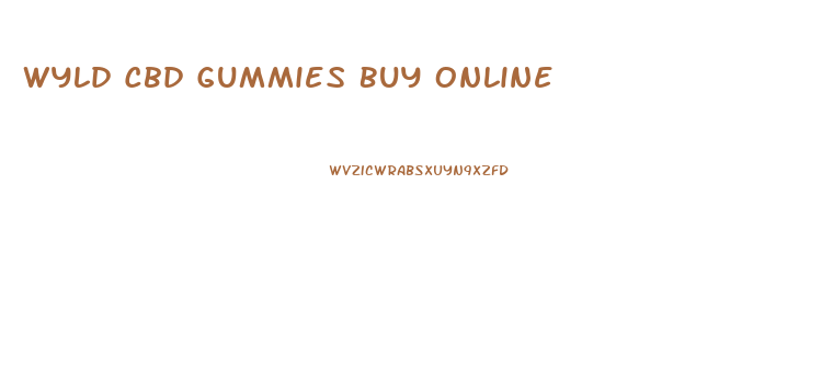 Wyld Cbd Gummies Buy Online