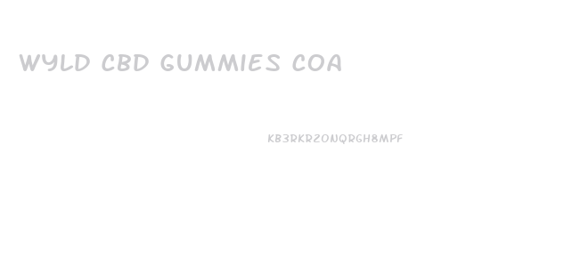 Wyld Cbd Gummies Coa