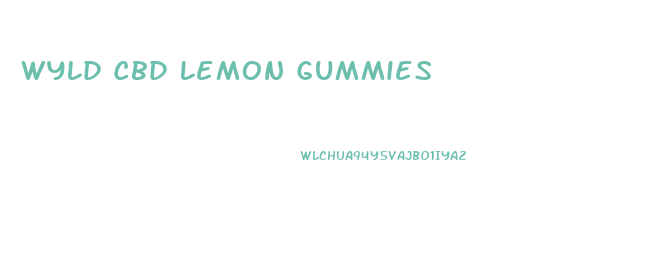 Wyld Cbd Lemon Gummies