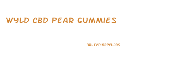 Wyld Cbd Pear Gummies