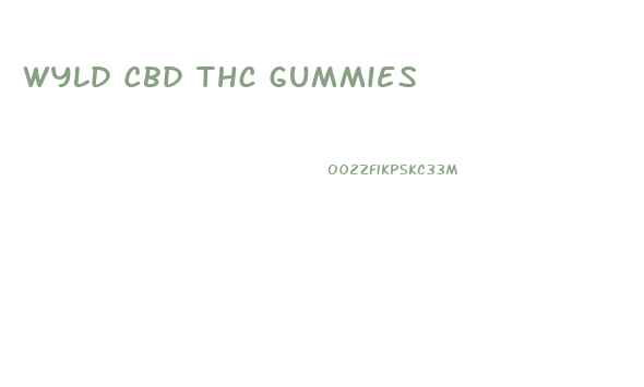 Wyld Cbd Thc Gummies