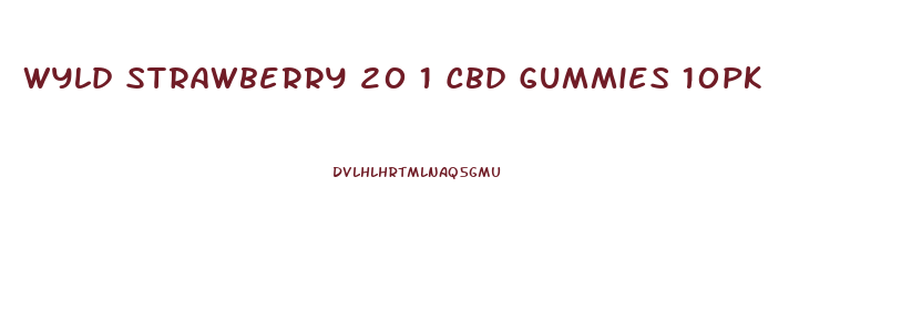 Wyld Strawberry 20 1 Cbd Gummies 10pk