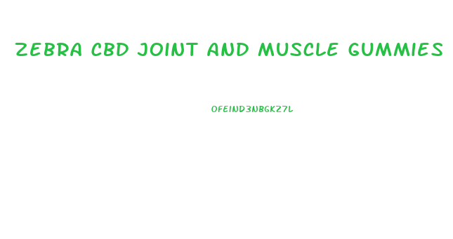 Zebra Cbd Joint And Muscle Gummies