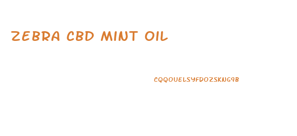 Zebra Cbd Mint Oil