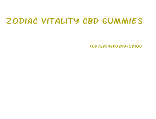 Zodiac Vitality Cbd Gummies