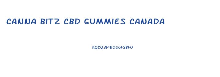 canna bitz cbd gummies canada
