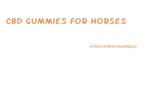 cbd gummies for horses
