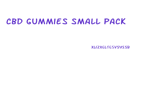 cbd gummies small pack