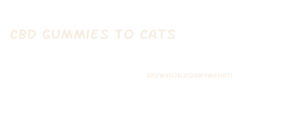 cbd gummies to cats