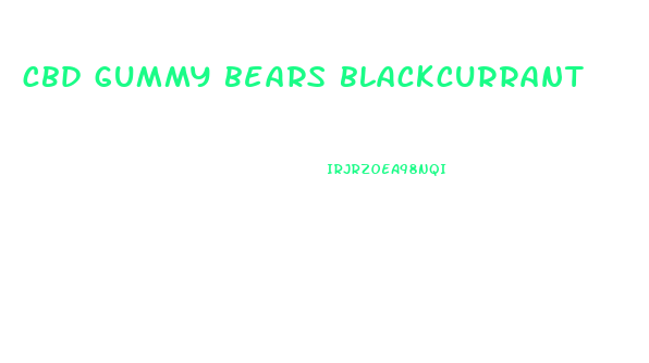 cbd gummy bears blackcurrant