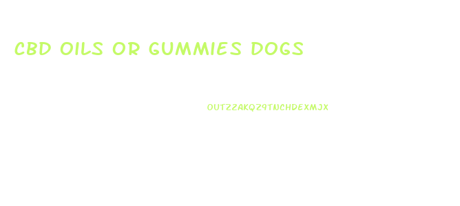 cbd oils or gummies dogs