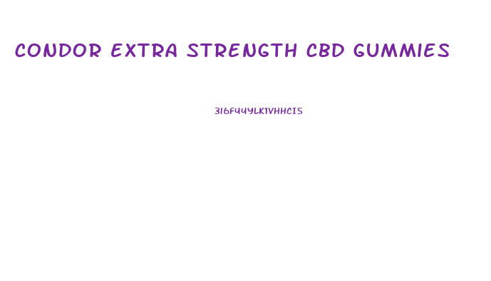 condor extra strength cbd gummies