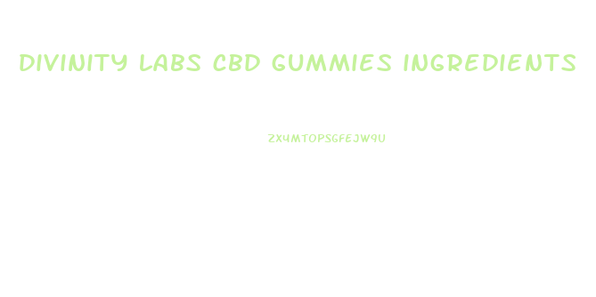 divinity labs cbd gummies ingredients