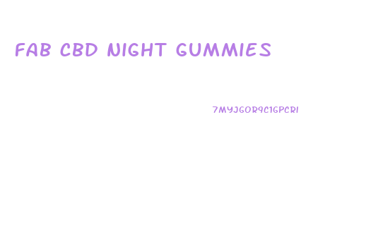 fab cbd night gummies