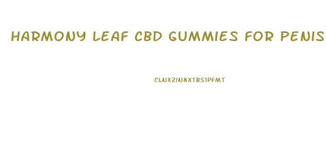 harmony leaf cbd gummies for penis growth