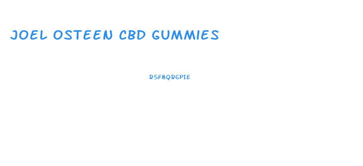 joel osteen cbd gummies