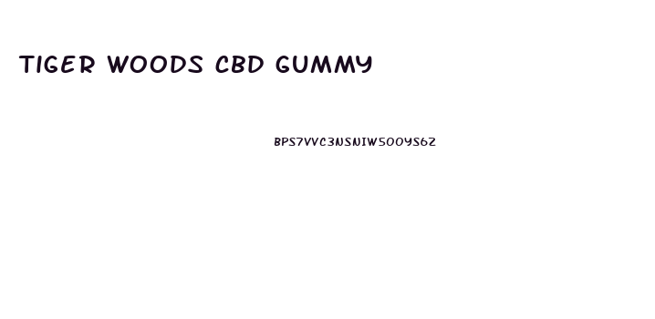 tiger woods cbd gummy