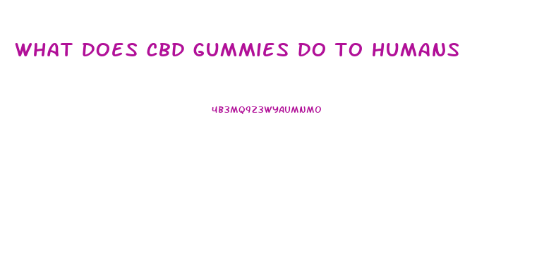 what does cbd gummies do to humans