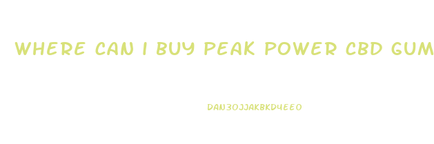 where can i buy peak power cbd gummies