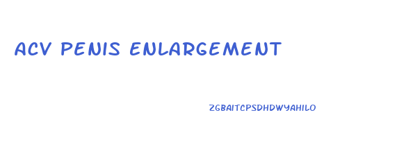 Acv Penis Enlargement