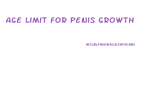 Age Limit For Penis Growth
