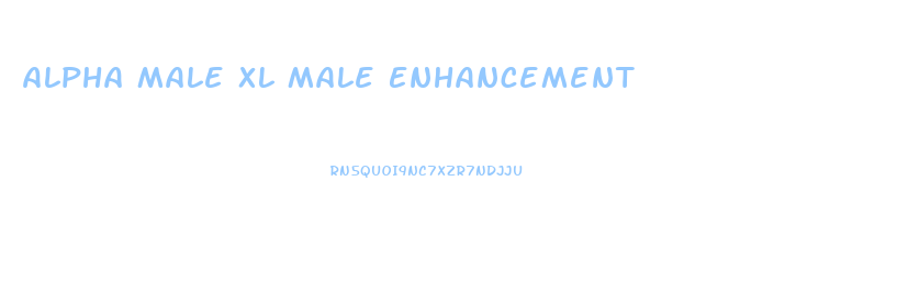 Alpha Male Xl Male Enhancement