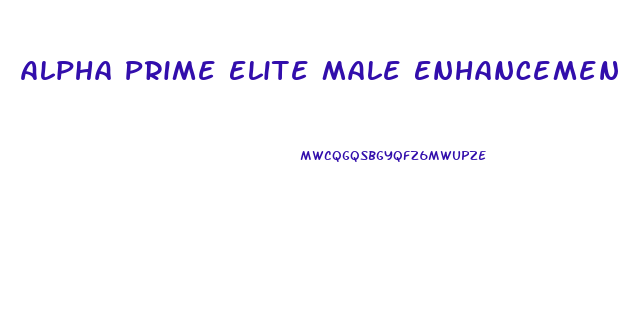 Alpha Prime Elite Male Enhancement