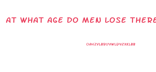 At What Age Do Men Lose There Sex Drive