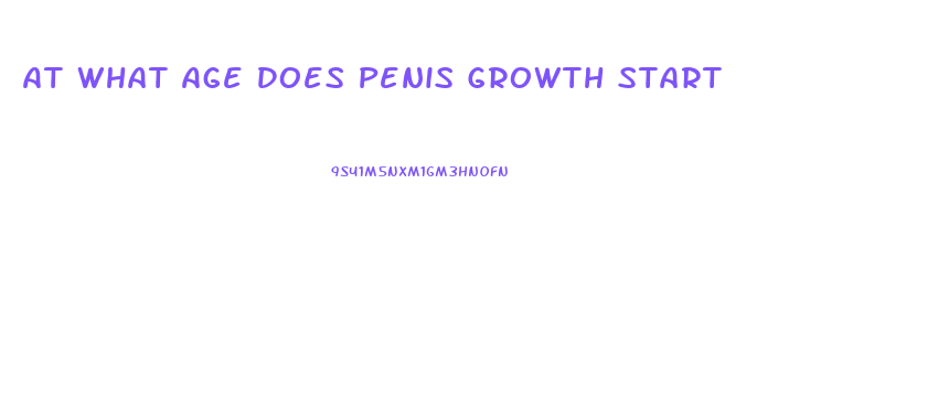 At What Age Does Penis Growth Start