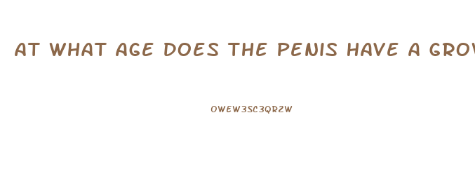 At What Age Does The Penis Have A Growth Spurt