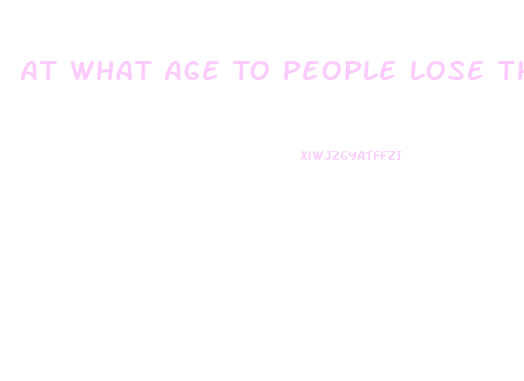 At What Age To People Lose Their Sex Drive