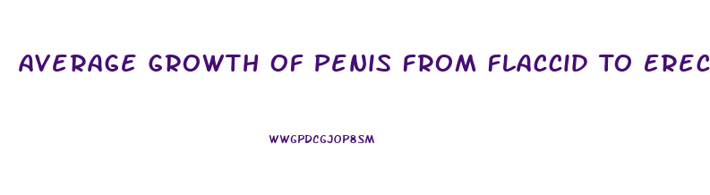 Average Growth Of Penis From Flaccid To Erect