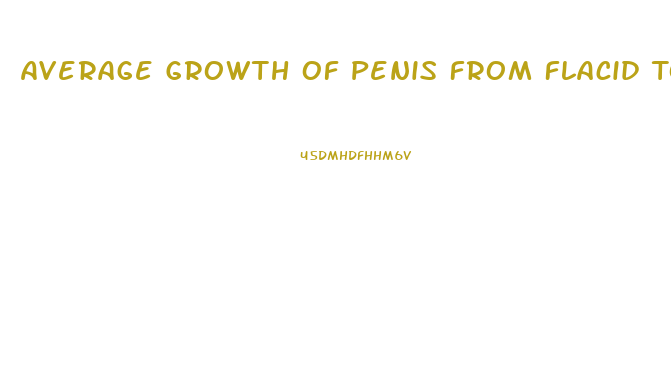 Average Growth Of Penis From Flacid To Erect