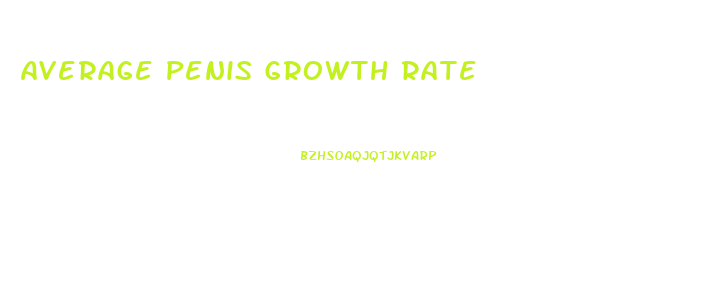 Average Penis Growth Rate