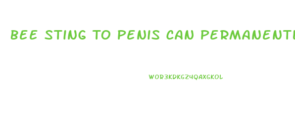 Bee Sting To Penis Can Permanently Enlarge It