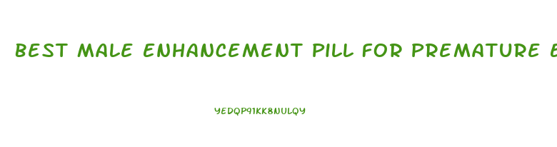 Best Male Enhancement Pill For Premature Ejaculation