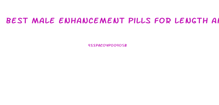 Best Male Enhancement Pills For Length And Girth