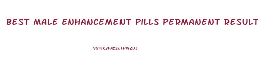 Best Male Enhancement Pills Permanent Results