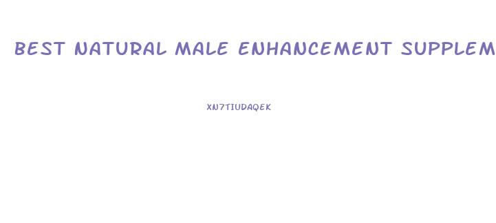 Best Natural Male Enhancement Supplements