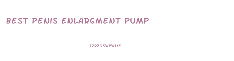 Best Penis Enlargment Pump