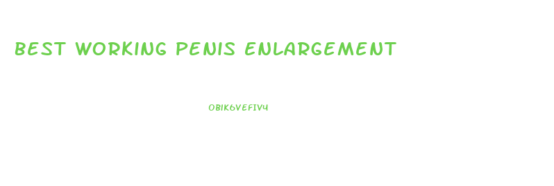 Best Working Penis Enlargement