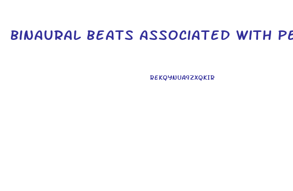 Binaural Beats Associated With Penis Enlargement