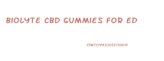 Biolyte Cbd Gummies For Ed