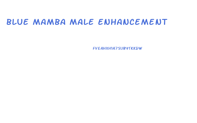 Blue Mamba Male Enhancement