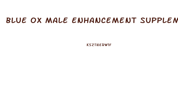 Blue Ox Male Enhancement Supplement