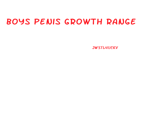 Boys Penis Growth Range