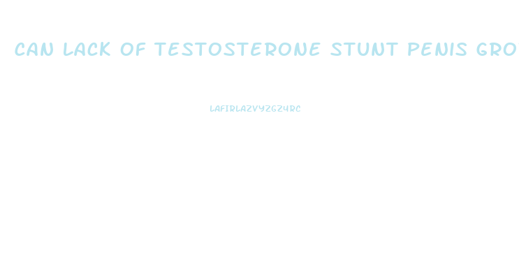 Can Lack Of Testosterone Stunt Penis Growth