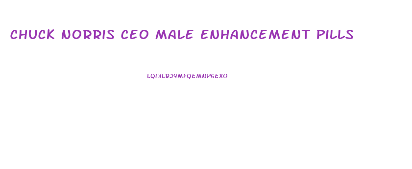 Chuck Norris Ceo Male Enhancement Pills