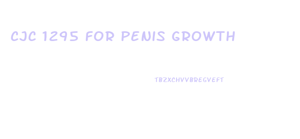 Cjc 1295 For Penis Growth